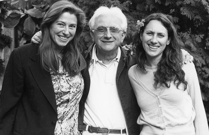 Lucien Clergue with his daughters 1993